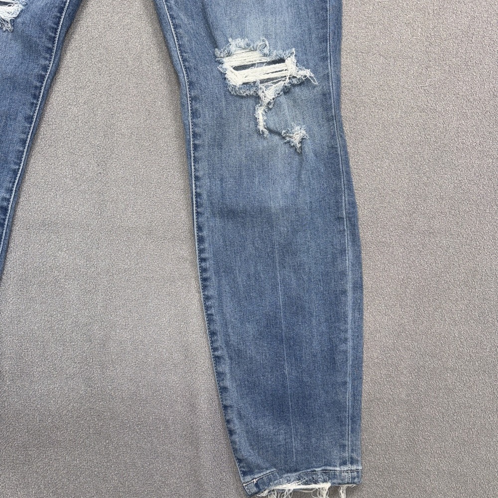 Judy Blue Jeans Womens 7/28 Boyfriend Fit Mid Rise Frayed Hem Button Fly Casual - Picture 4 of 8